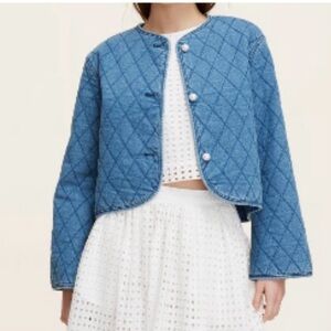 Kate Spade Blue Quilted Jacket